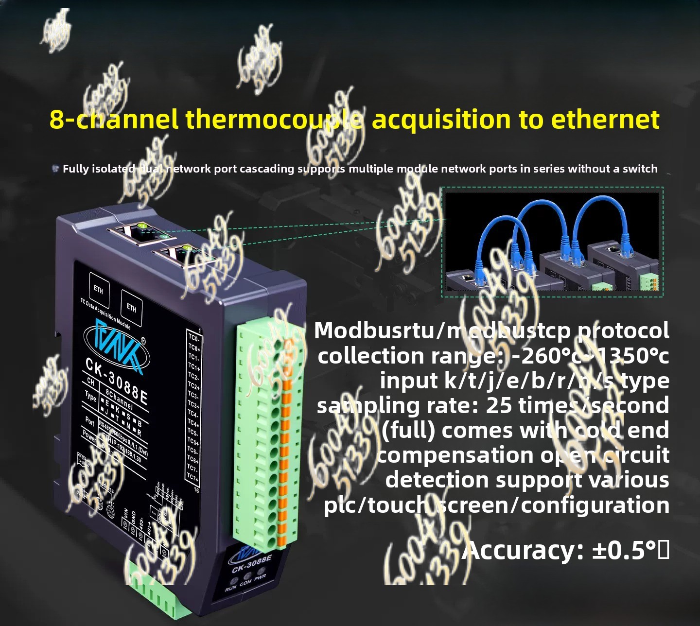 8CH Tamamen İzole Edilmiş K-Ti - Power Over Ethernet incelemesi ve fiyatı