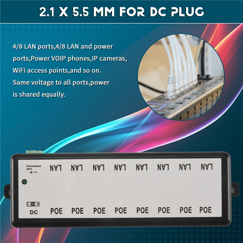 B03B-8 Portlu Poe Enjektörü Po - Power Over Ethernet incelemesi ve fiyatı