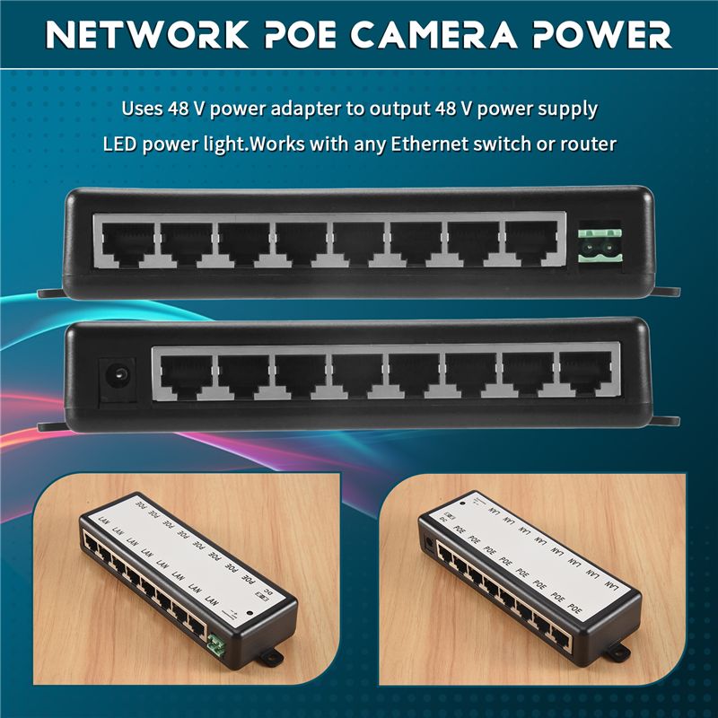B03B-8 Portlu Poe Enjektörü Po - Power Over Ethernet incelemesi ve fiyatı
